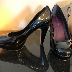 Patented Leather Platform Heels
